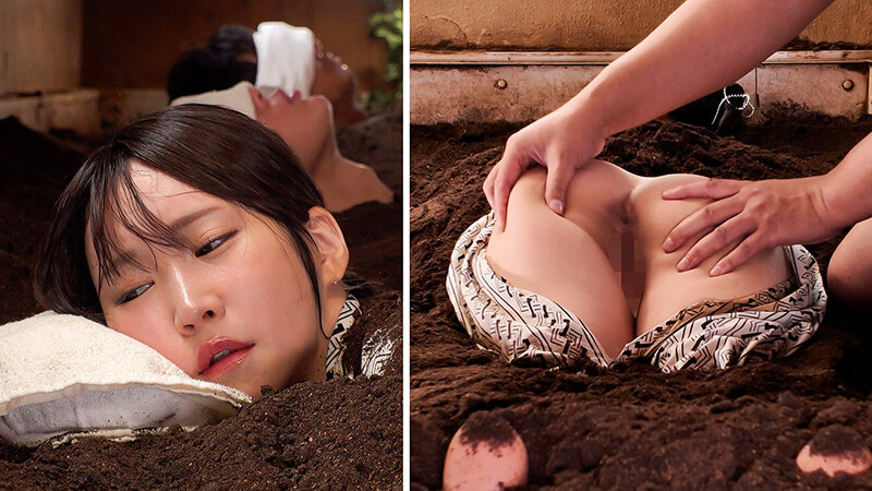 「【人妻NTR】潮吹き×バイブ責めで声我慢！砂風呂拘束マッサージで連続アクメする美尻妻の寝取られ動画」のサンプル画像2枚目