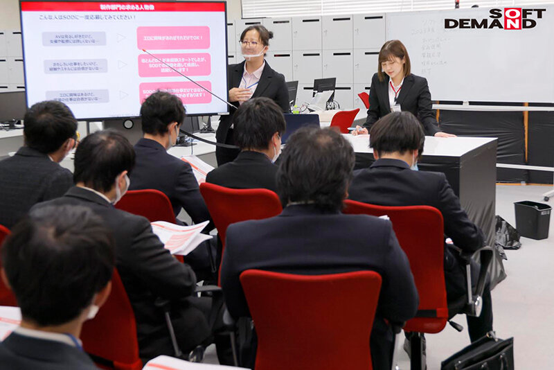 「SOD女子社員 絶頂！イキまくり会社説明会 2023再開！ 就活生来社説明会 情熱と感度が過去イチと噂の生真面目系チーフ候補生3名を緊急抜擢！痙攣数134回！！総イキ潮量69mlながらも弊社の魅力を伝えきる！」のサンプル画像3枚目