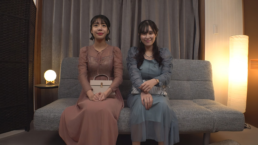 「【素人】梅田さん＆雨宮さんの恥じらいエッチ体験！E★素人DX出演の美女2人が魅せる初撮り映像」のサンプル画像1枚目