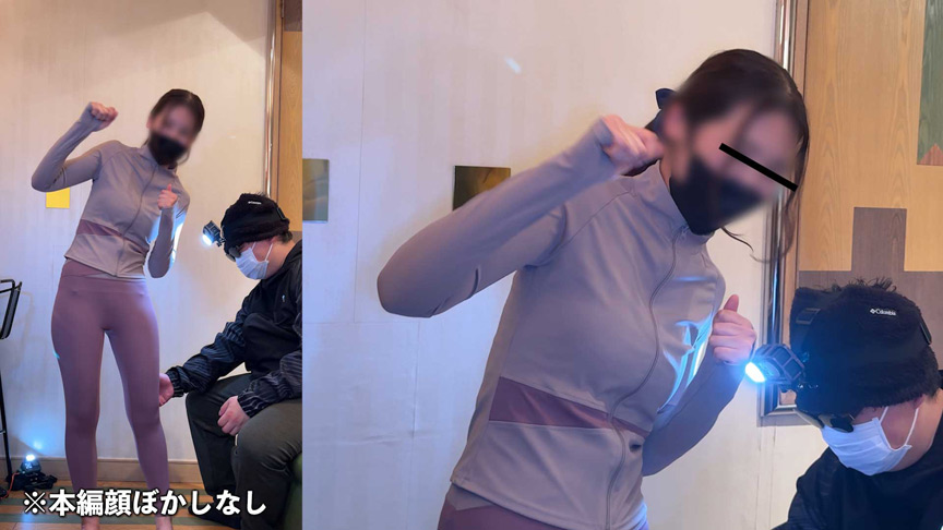 「【素人OL】美乳Fカップ女性を拘束せず自由にさせた状態でくすぐり責め【フェチ動画】」のサンプル画像1枚目