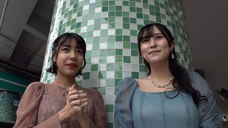 「【素人お姉さん】結婚式帰りの美女2人組をナンパして童貞君と夢の3P中出し体験」のサンプル画像1枚目