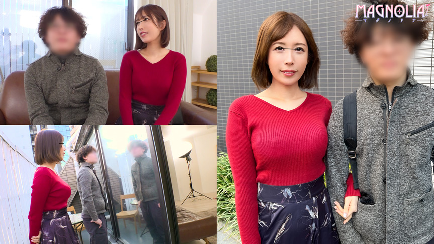 「『清楚な人妻限定！マジックミラー越しに居る旦那の前でノーハンドコンドーム装着チャレンジ！』押しに弱い巨乳人妻！肉厚な尻に敏感マ●コ！旦那の視線を気にしながらも快感には抗えない！遂にはゴムを外して禁断の生ハメ不倫セックス！【街角素人モニタリング♯さな♯34歳♯専業主婦】」のサンプル画像1枚目