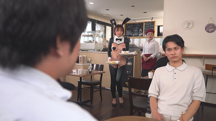 「羞恥！高時給に騙されたッ！ファミレスで恥ずかしすぎる逆バニーで働かされている私…。～あず編～」のサンプル画像3枚目