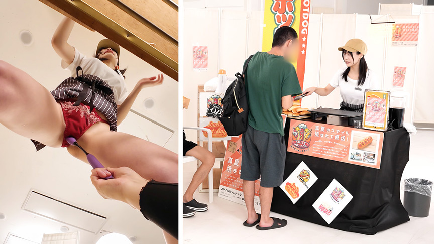 「【配信限定】人気 AV 女優が挑戦!商業スペースでイカサレホットドッグ販売!逢月ひまり 小坂ひまり」のサンプル画像3枚目