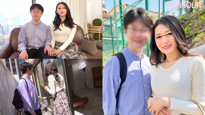 「【素人人妻ななこ】30歳Eカップ美人妻が旦那の前でフェラ挑戦！潮吹き絶頂で感じまくる姿がエロすぎる」のサンプル画像1枚目