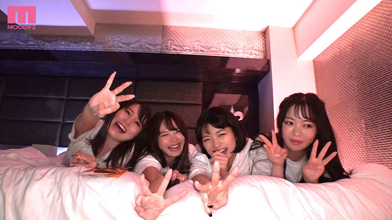 「女子会してるホテルにM男くんが突撃参加！ 誰とパコるか5秒で決めろッ 小悪魔4人に一日中犯●れるハーレム中出し女子会 松本いちか 倉本すみれ 枢木あおい 百瀬あすか」のサンプル画像10枚目