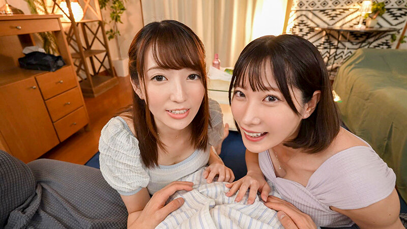 「会社の飲み会で終電を逃した美人巨乳後輩OL2人が始発まで僕の家に泊まりに！酔った勢いで挑発されフル勃起した僕のチ○ポを見て、朝まで何回も中出しセックスさせられまくった！」のサンプル画像1枚目