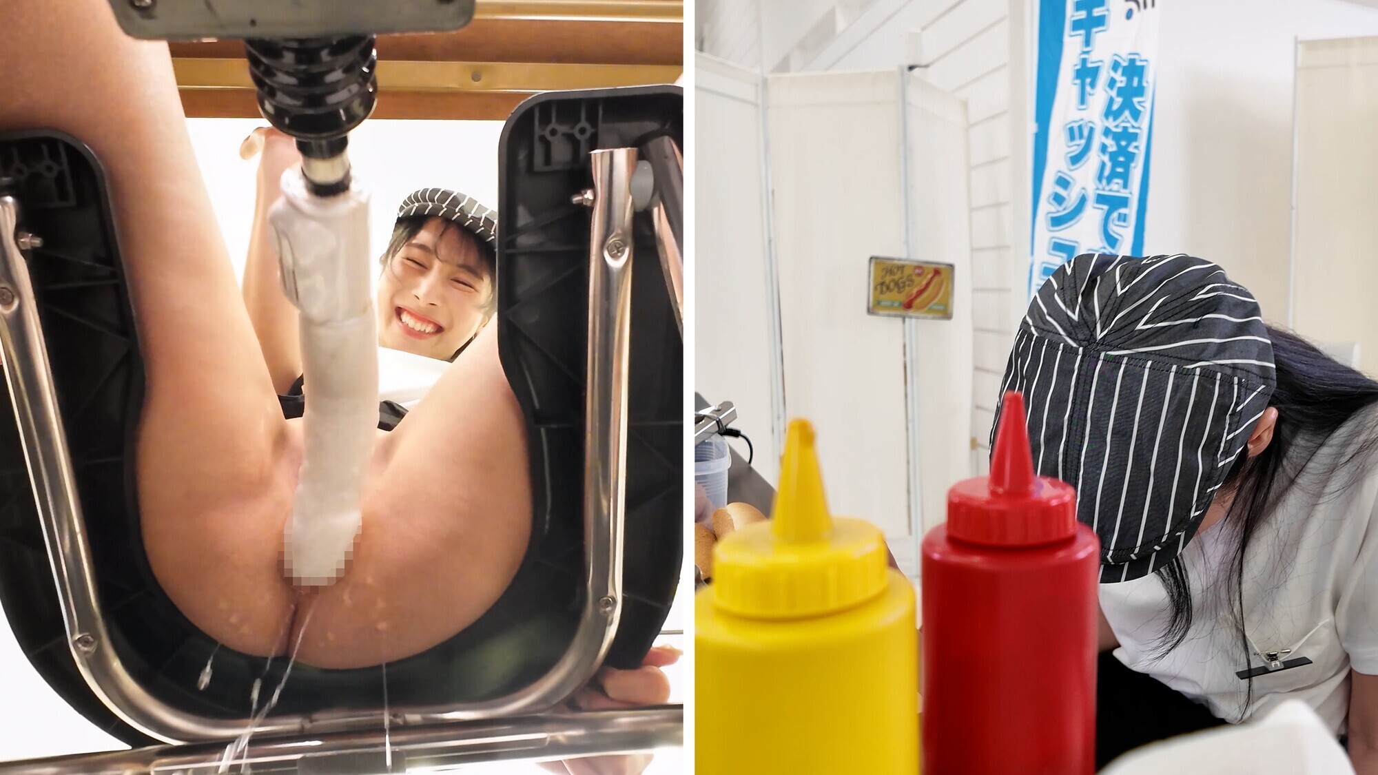 「【配信限定】人気 AV 女優が挑戦!商業スペースでイカサレホットドッグ販売! 小野坂ゆいか 望月つぼみ」のサンプル画像10枚目